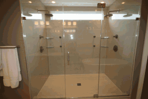 New His and Hers Shower Stall