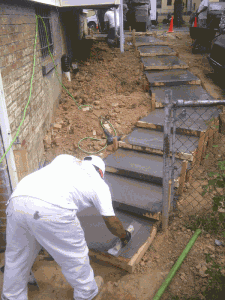 Finishing Concrete Steps